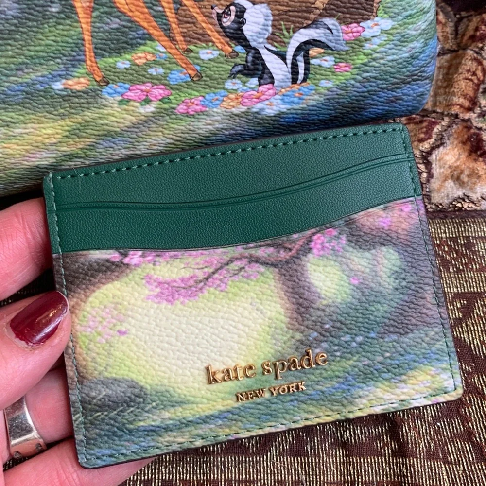 RARE!!Authentic KATE SPADE leather Bambi collection card holder - Picture 5 of 10